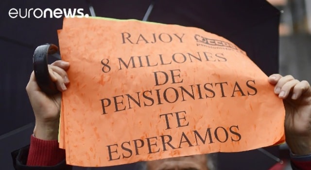 Pension protest in Spain_2018