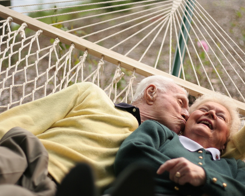 older couple in hammock